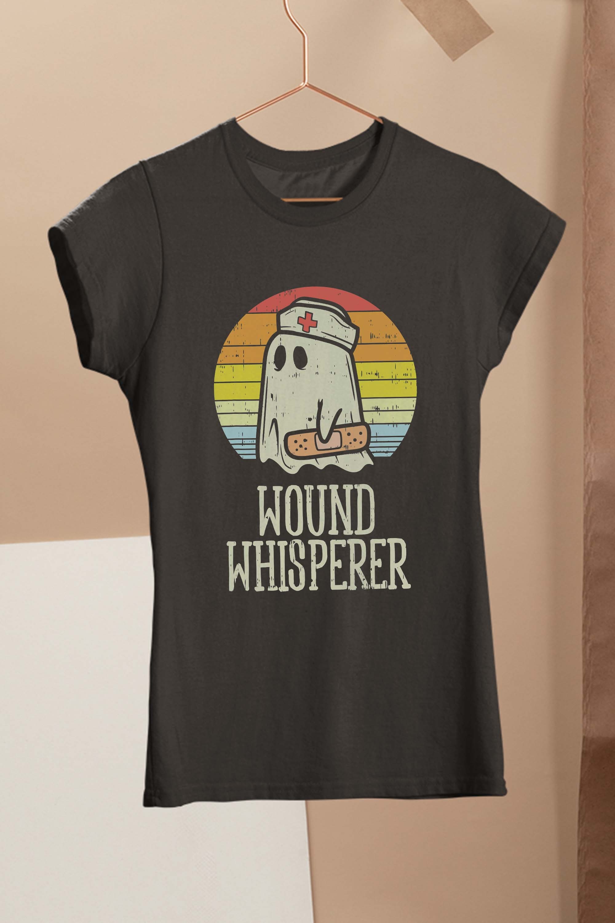 Wound Whisperer Ghost Nurse Boo Halloween 2022 Nursing RN T-Shirt