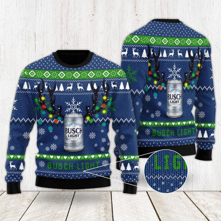 Xmas Deer Busch Light Ugly Christmas Sweater – Best Christmas Gifts 2023