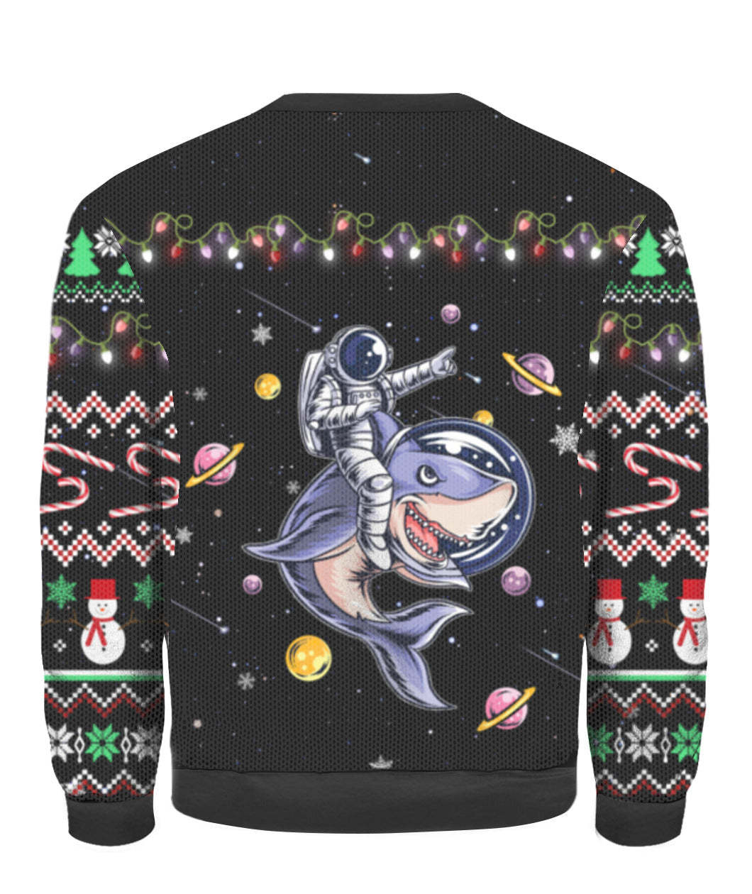 Xmas In Space Astronaut Ride A Shark Ugly Sweater – Best Christmas Gifts 2023