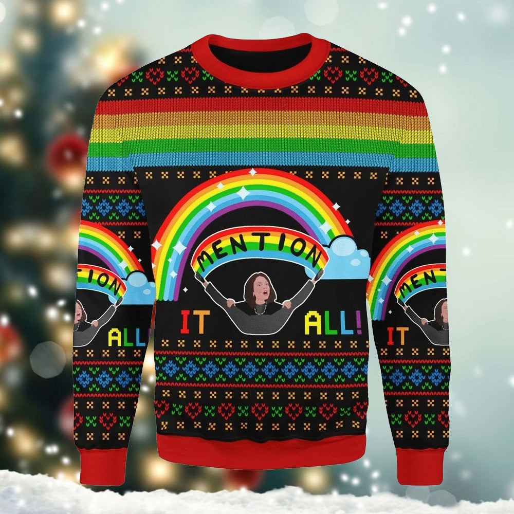 Xmas LGBT Rainbow Mention It All Ugly Sweater – Best Christmas Gifts 2023