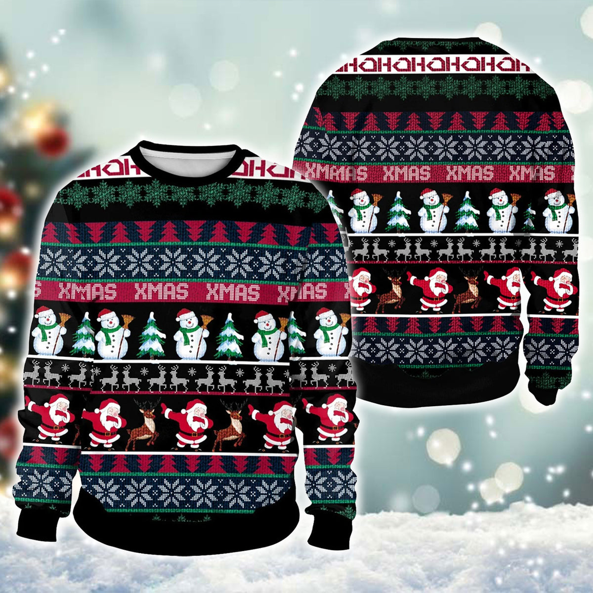 Xmas Santa And Snowman Ugly Sweater – Best Christmas Gifts 2023