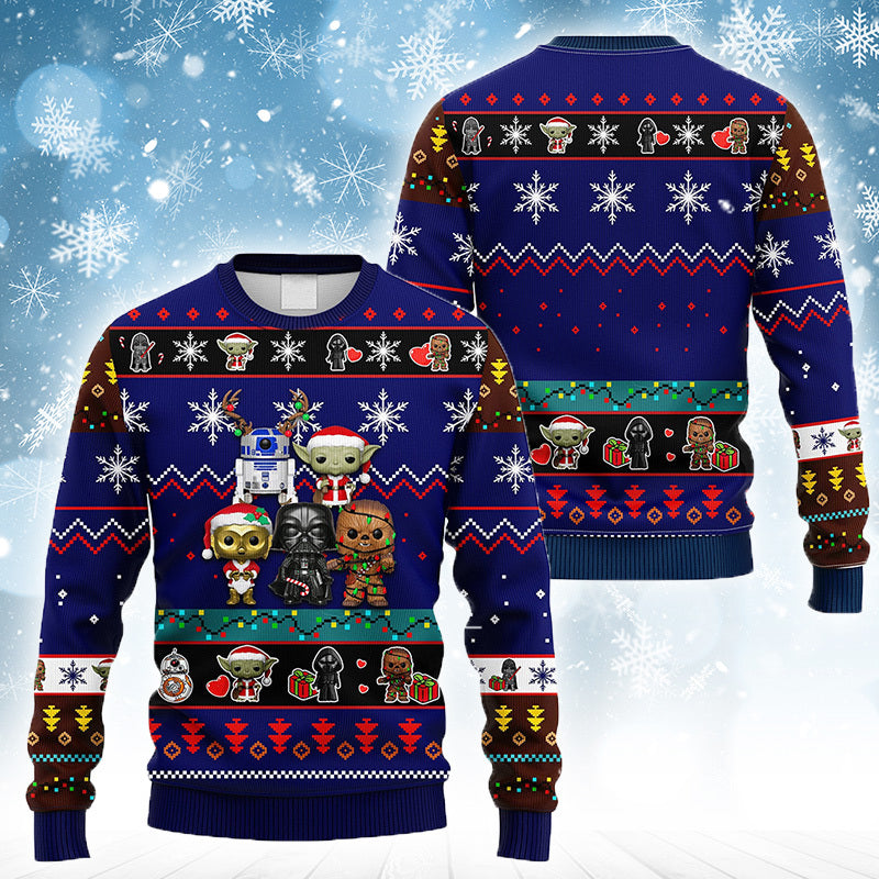 Xmas Star Wars Characters Ugly Sweater – Best Christmas Gifts 2023