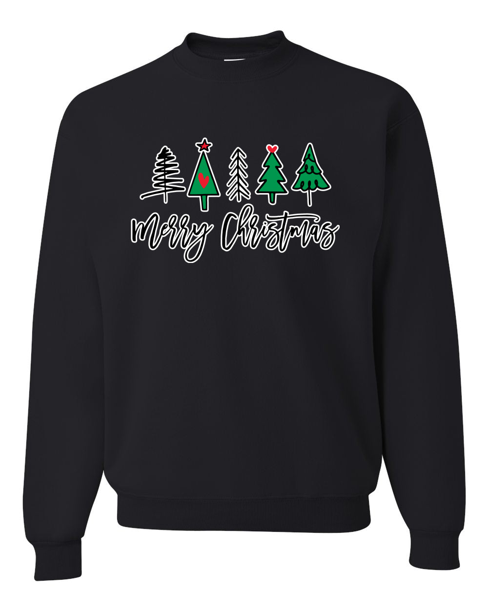 Xmas Trees Merry Christmas Ugly Christmas Sweater Unisex Crewneck Graphic Sweatshirt- Best Christmas Gifts 2023