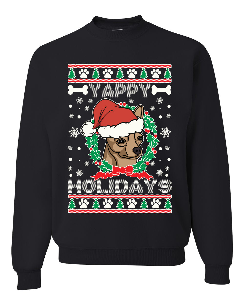 Yappy Holidays Merry Ugly Christmas Sweater- Best Christmas Gifts 2023