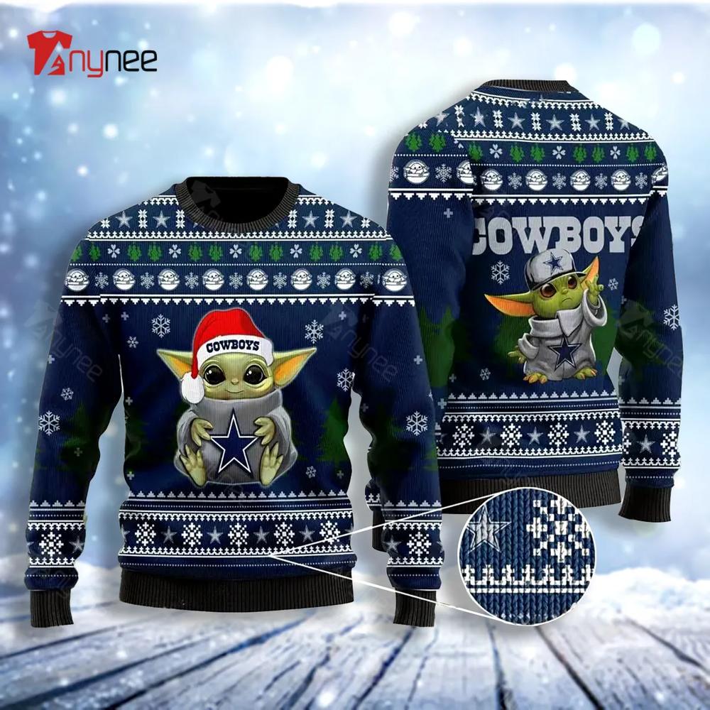 Yoda Baby Love Dallas Cow Boys Ugly Christmas Sweater- Best Christmas Gifts 2023