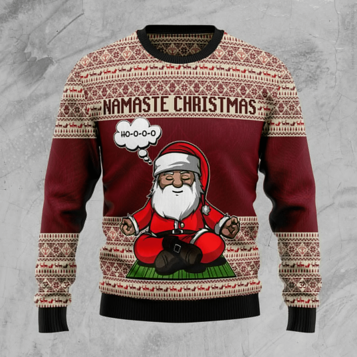 Yoga Santa Clause Ugly Christmas Sweater | For Men & Women | Adult | US1290- Best Christmas Gifts 2023