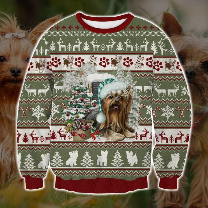 Yorkie Love Christmas Ugly Christmas Sweater | For Men & Women | Adult | US1945- Best Christmas Gifts 2023