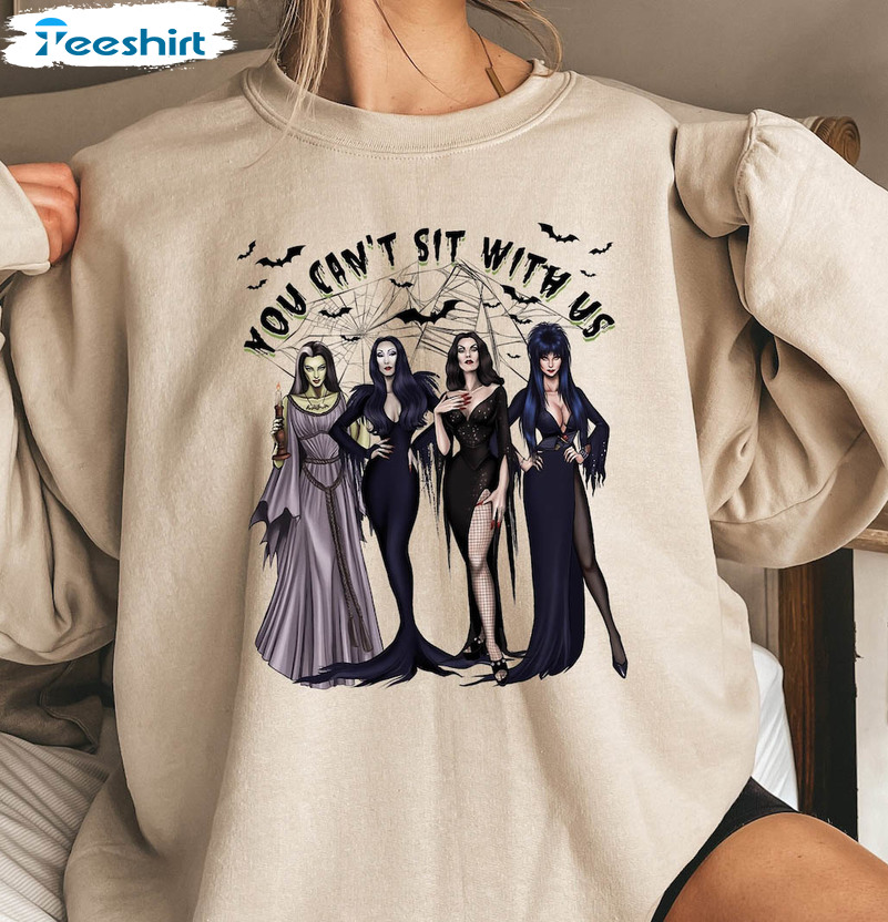 You Cant Sit With Us Shirt, Funny Halloween Short Sleeve Sweatshirt