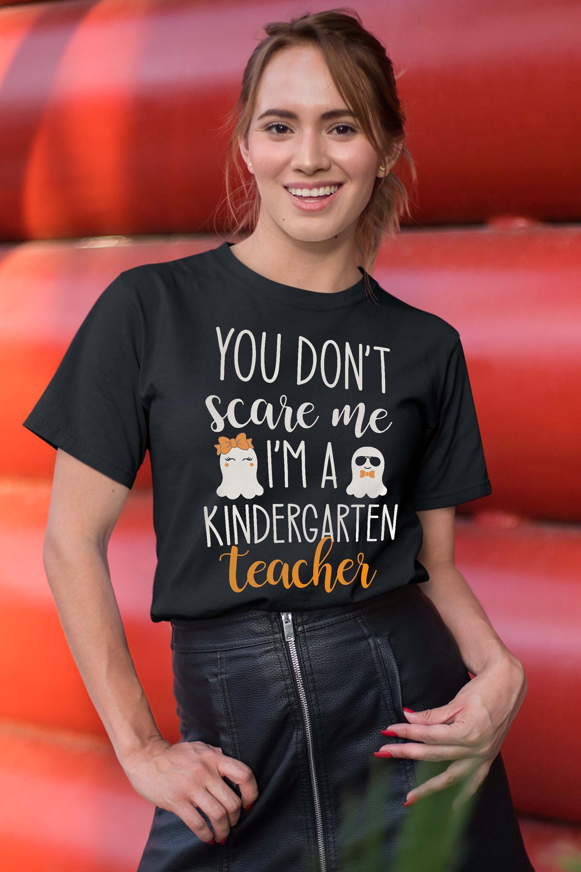 You Don’t Scare Me I’m A Kindergarten Teacher Halloween T-Shirt