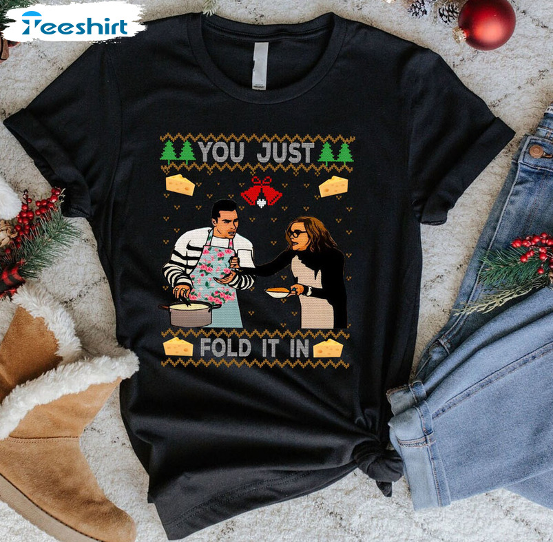 You Just Fold It In Shirt, Christmas Vintage Short Sleeve Unisex T-shirt