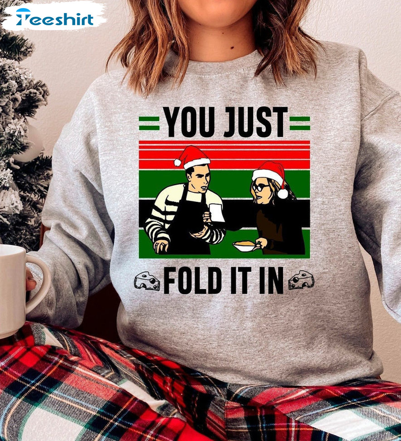 You Just Fold It In Vintage Shirt, Christmas Trendy Crewneck Sweatshirt