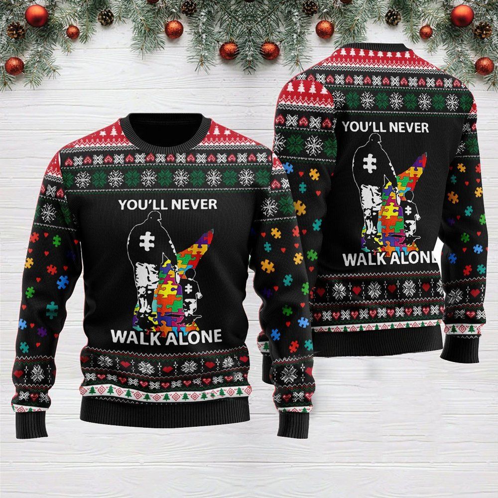 You’ll Never Walk Alone Ugly Christmas Sweater | For Men & Women | Adult | US1635- Best Christmas Gifts 2023