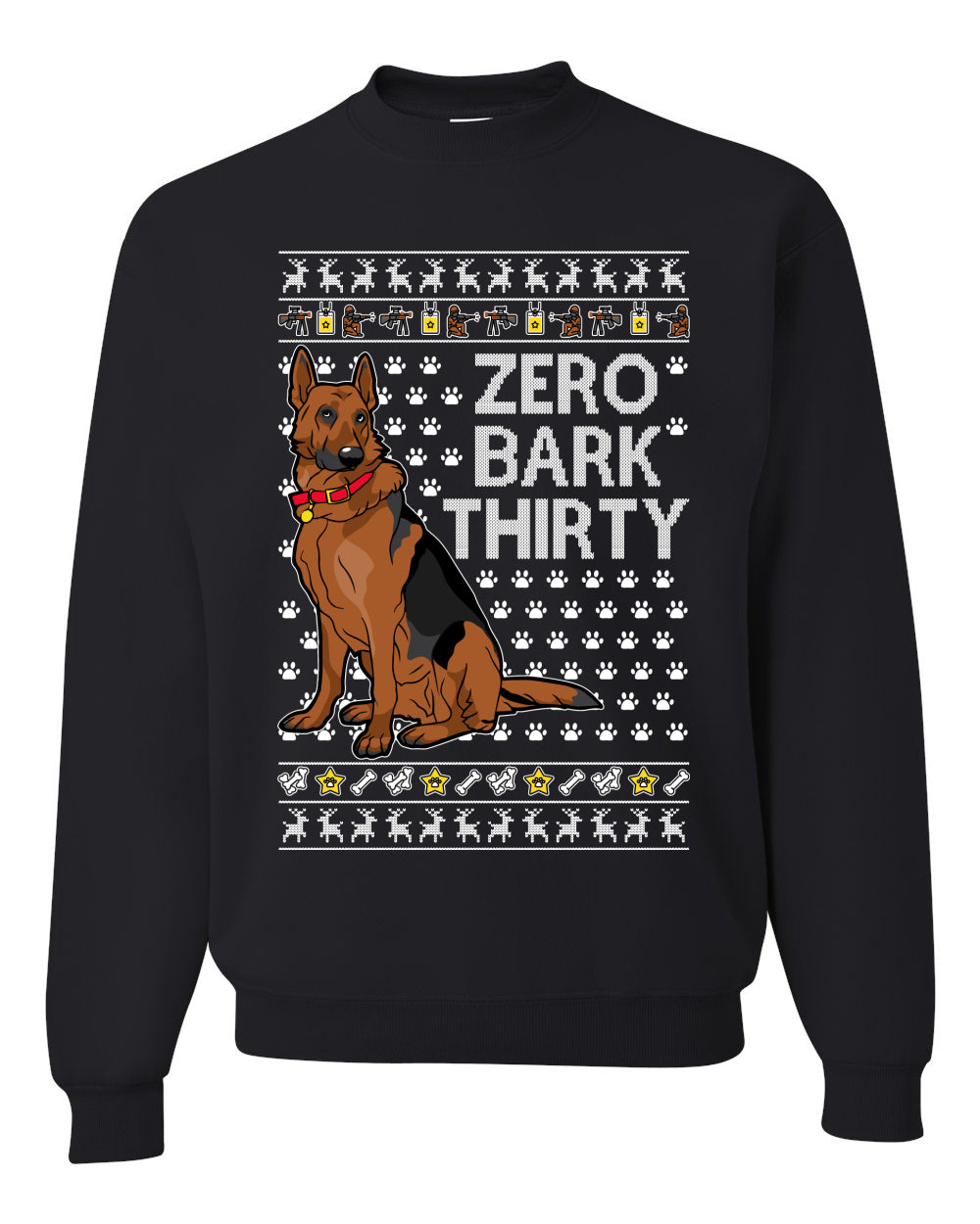 Zero Bark Thirty Funny Dog Xmas Merry Ugly Christmas Sweater- Best Christmas Gifts 2023