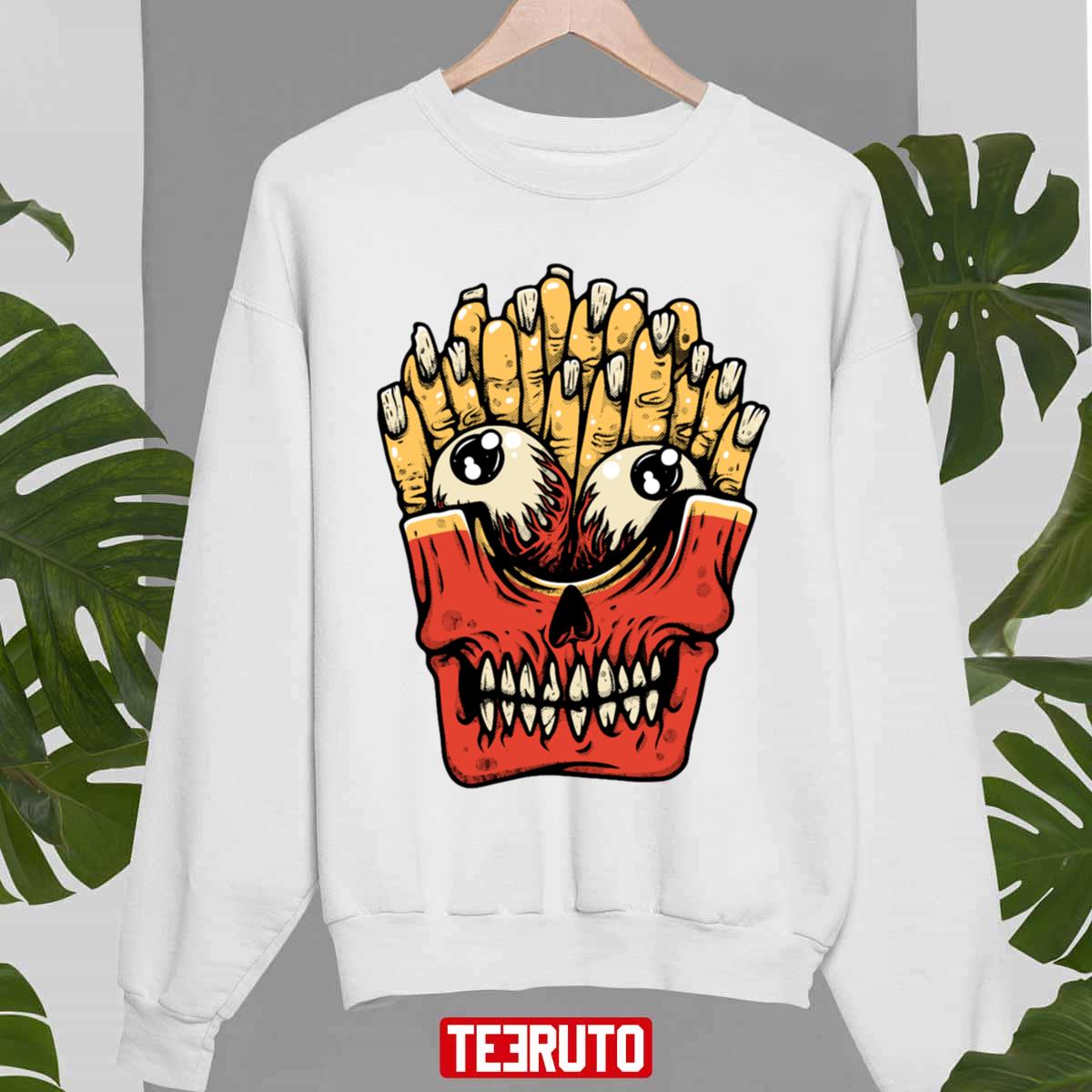 Zombie French Fries Halloween Unisex Sweatshirt