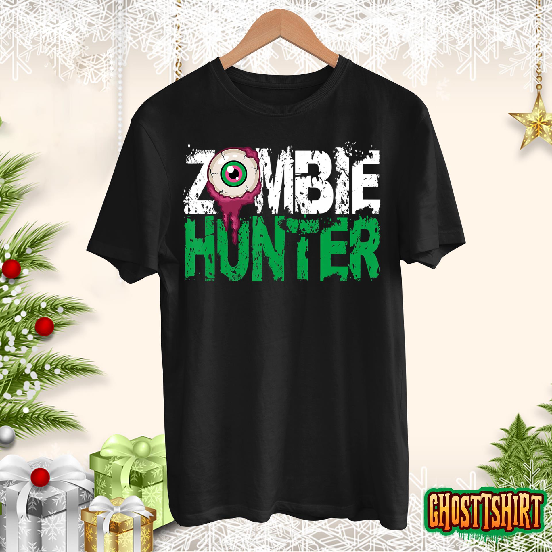 Zombie Hunter Halloween Shirt Cute With An Eye Hunting Sweatshirt