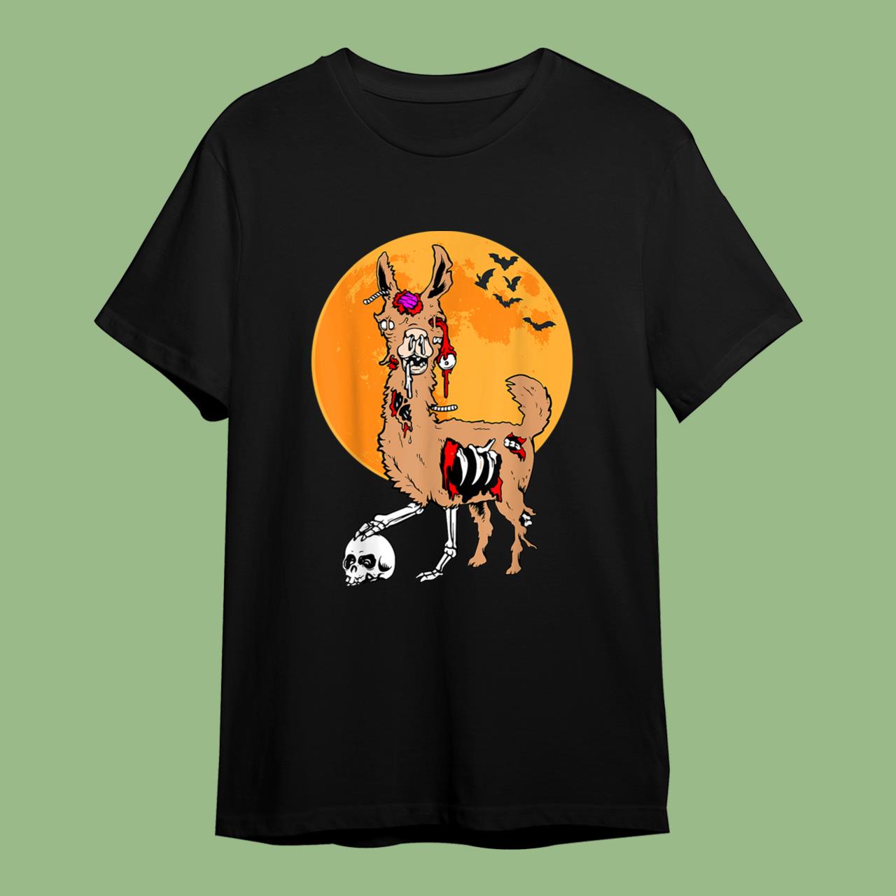 Zombie Llama Funny Halloween Costume T-Shirt