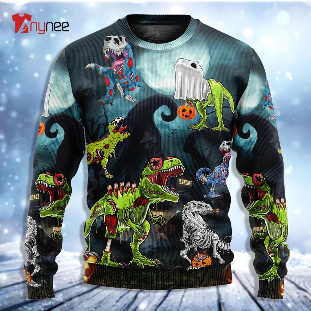 Zombieauruscary Ugly Christmas Sweater- Best Christmas Gifts 2023