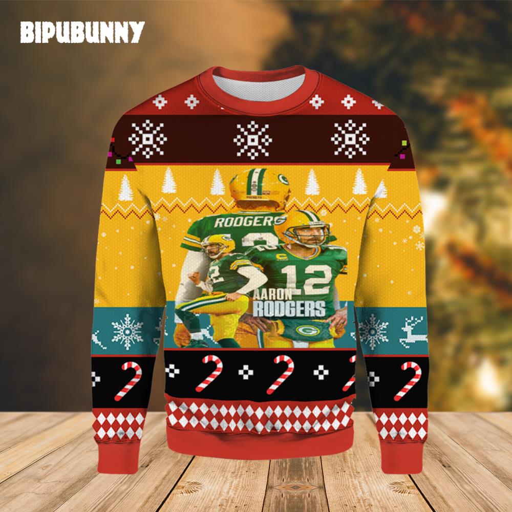 Aaron Rodgers Green Bay Packers Ugly Sweater- Best Christmas Gifts 2023