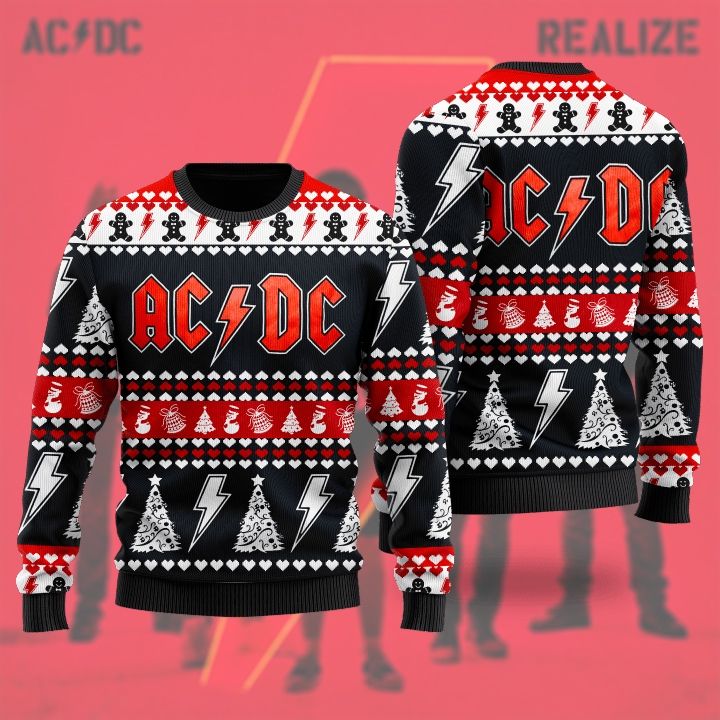 ACDC Rock Band Christmas Ugly Sweater- Best Christmas Gifts 2023