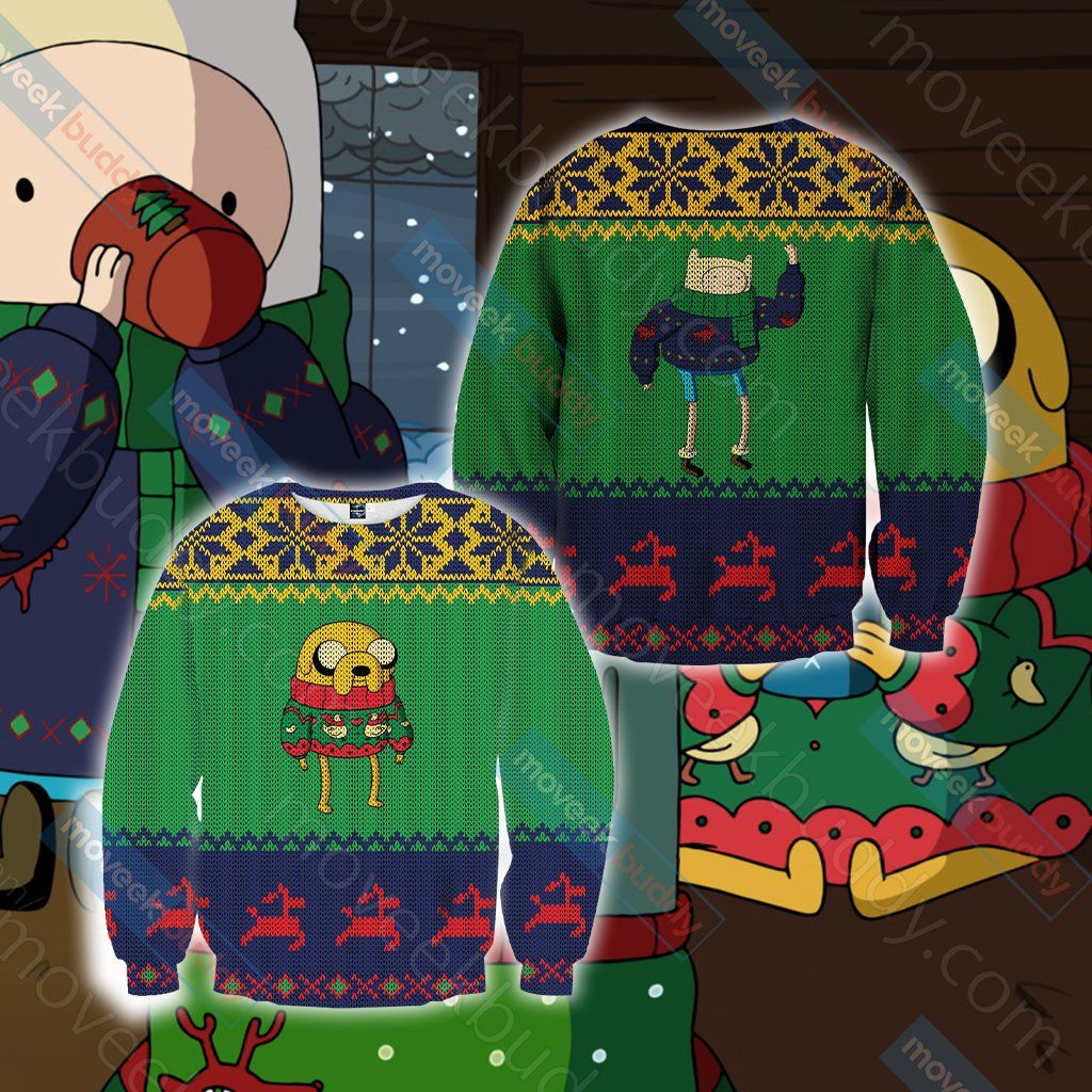 Adventure Time Christmas Ugly Sweater- Best Christmas Gifts 2023