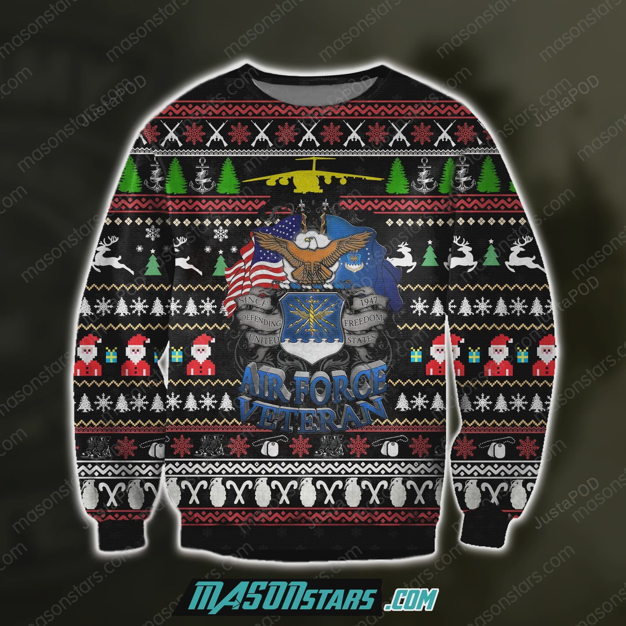 Air Force Veteran Christmas Ugly Sweater- Best Christmas Gifts 2023