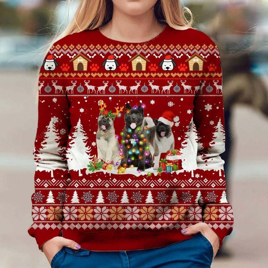 Akita Christmas Ugly Sweater- Best Christmas Gifts 2023