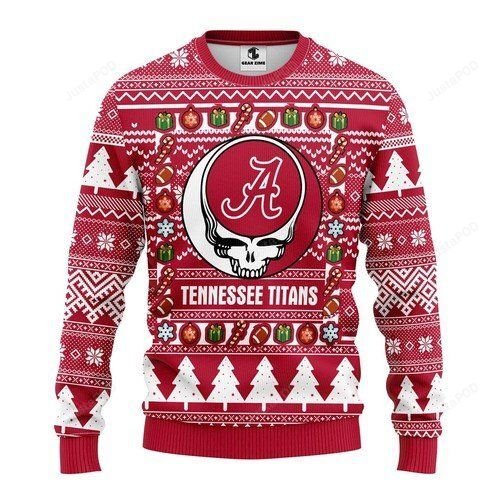 Alabama Crimson Tide Grateful Dead Christmas Ugly Sweater- Best Christmas Gifts 2023