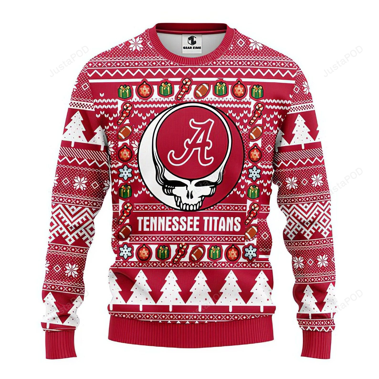 Alabama Crimson Tide Tenessee Titans Christmas Ugly Sweater- Best Christmas Gifts 2023