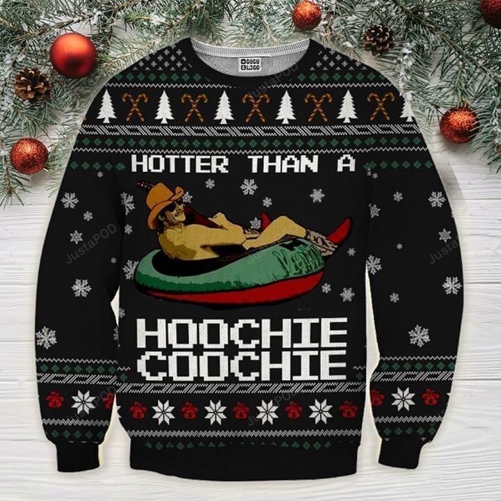 Alan Jackson Hotter Than A Hoochie Hoochie Christmas Ugly Sweater- Best Christmas Gifts 2023