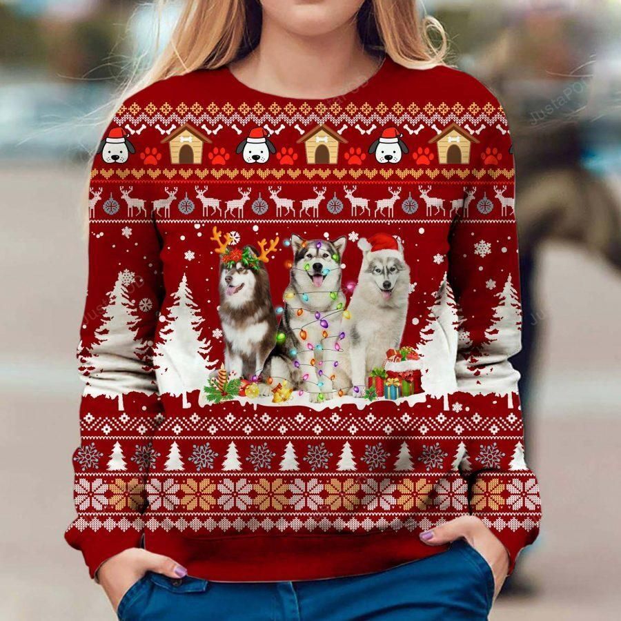 Alaskan Dog Christmas Ugly Sweater- Best Christmas Gifts 2023