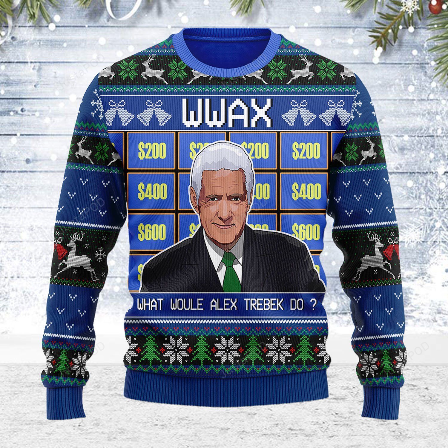 Alex Trebek Christmas Ugly Sweater- Best Christmas Gifts 2023