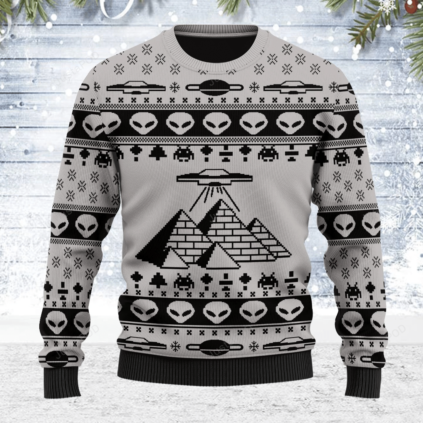 Alien Ancient Pyramid Christmas Ugly Sweater- Best Christmas Gifts 2023