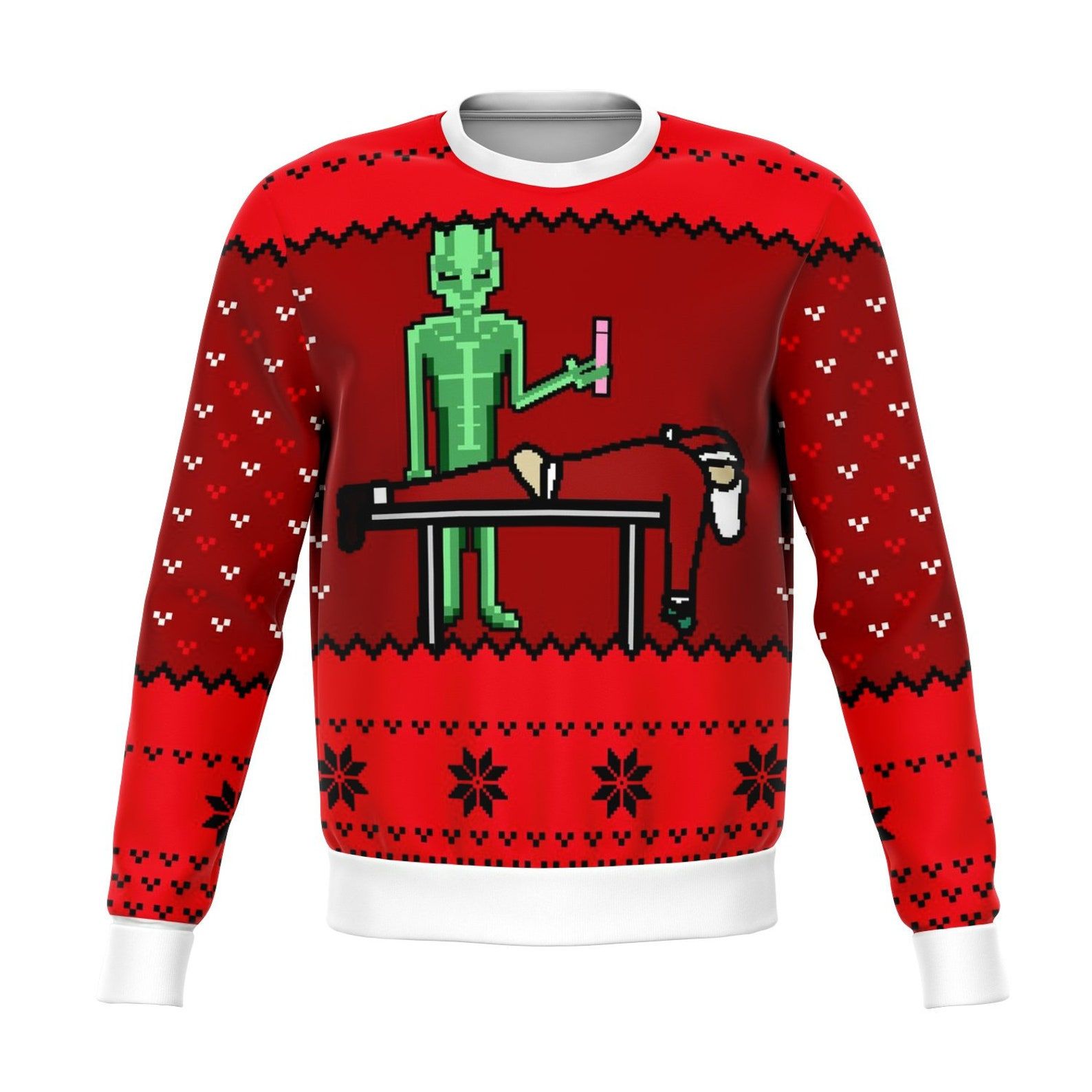 Alien And Santa Dildo Funny Christmas Ugly Sweater- Best Christmas Gifts 2023