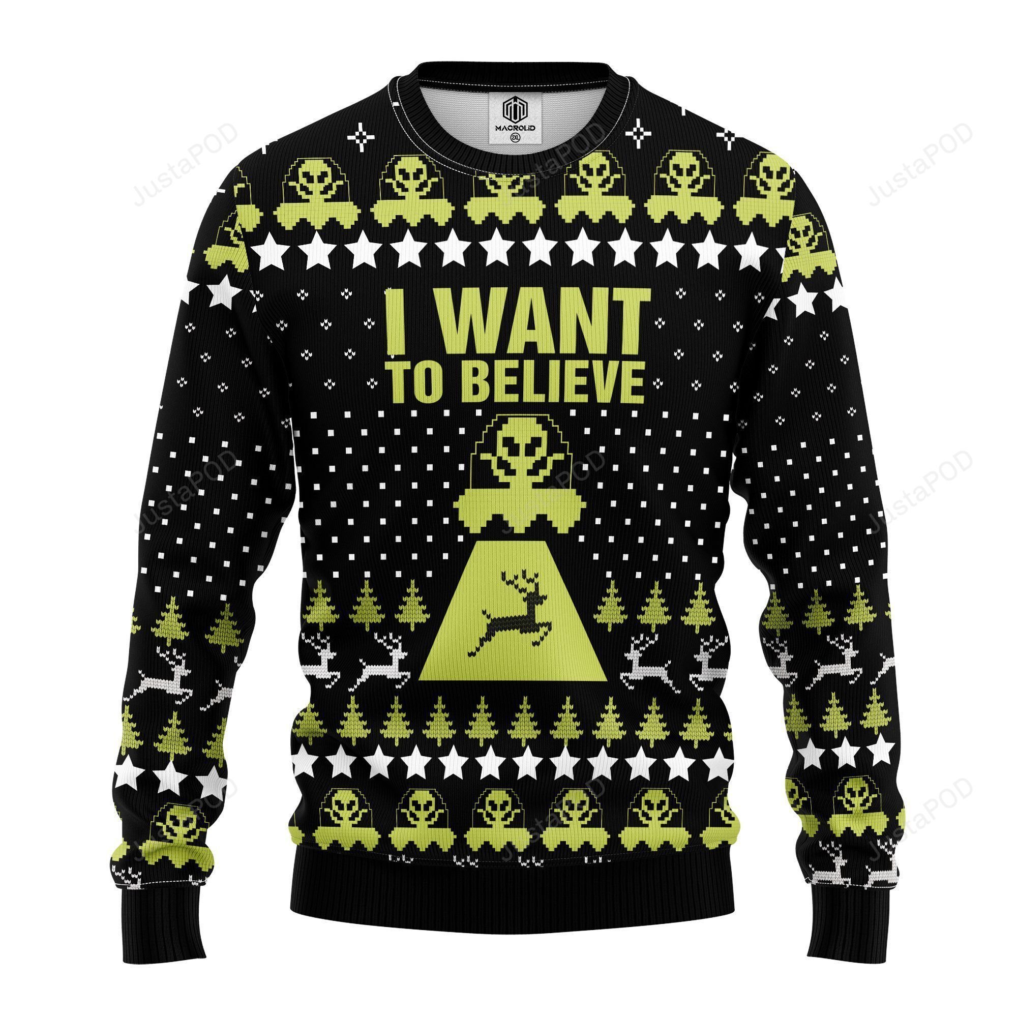 Alien I Want To Believe Christmas Ugly Sweater- Best Christmas Gifts 2023