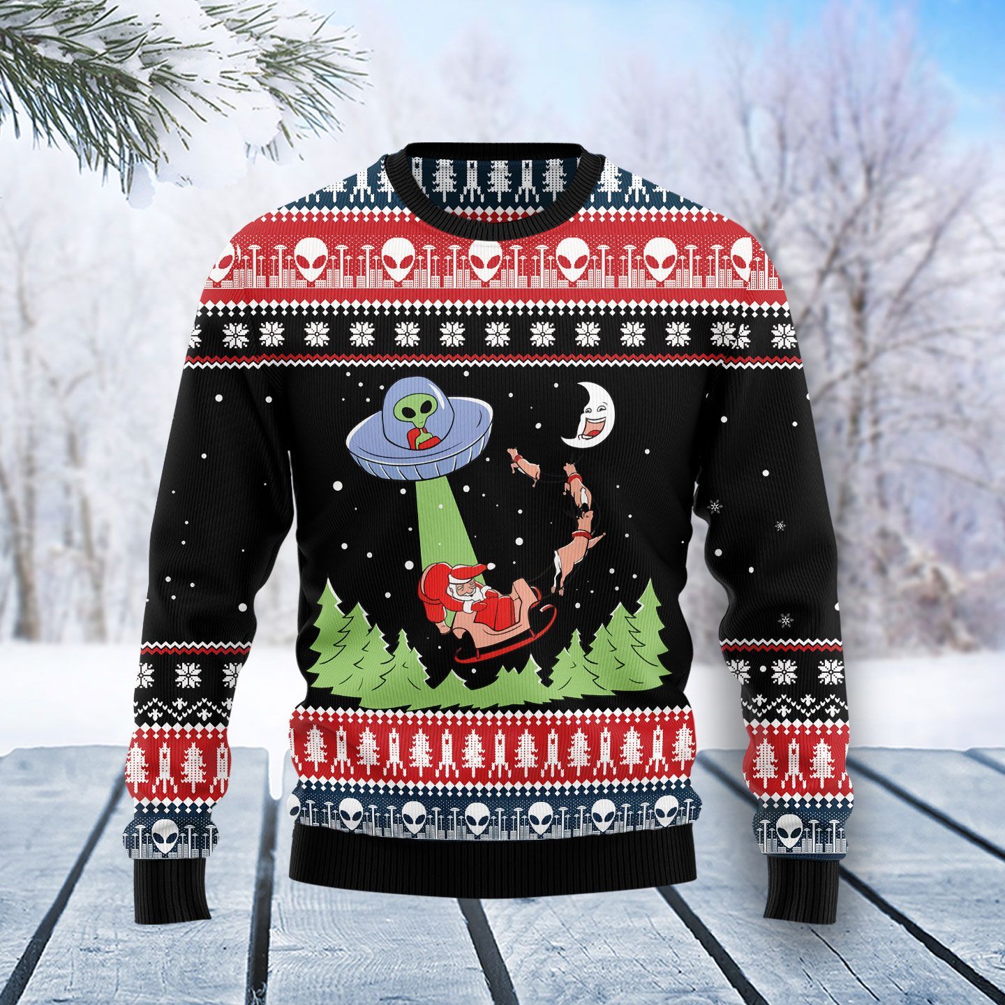 Alien Unisex Christmas Ugly Sweater- Best Christmas Gifts 2023