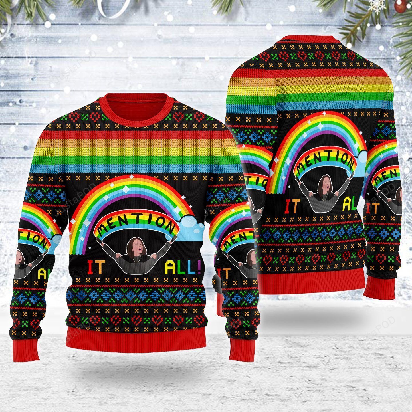 All I Want For Christmas Mention It All Christmas Ugly Sweater- Best Christmas Gifts 2023