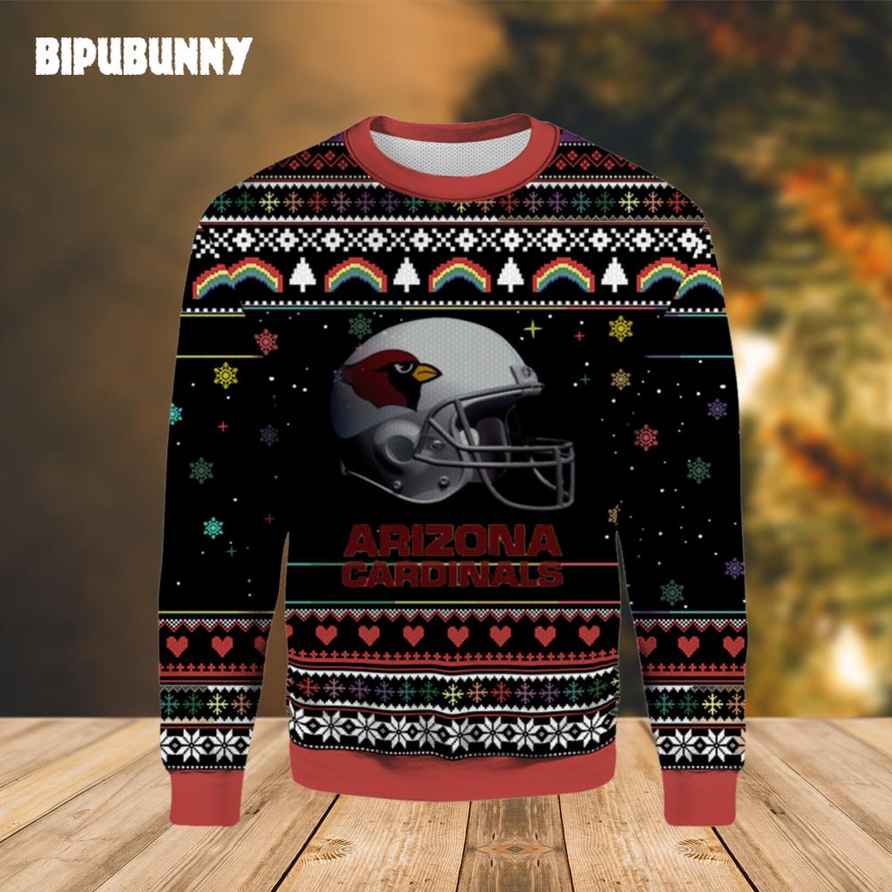 Arizona Cardinals Helmets Ugly Christmas Sweater