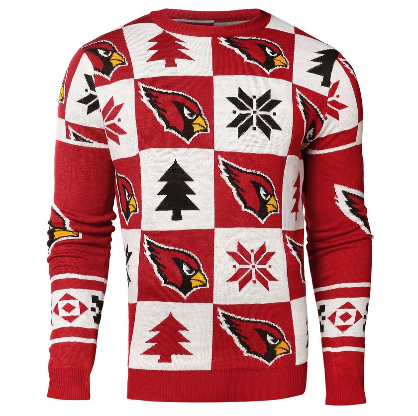 Arizona Cardinals NFL Forever Collectibles Red & White Knit Christmas Ugly Sweater- Best Christmas Gifts 2023