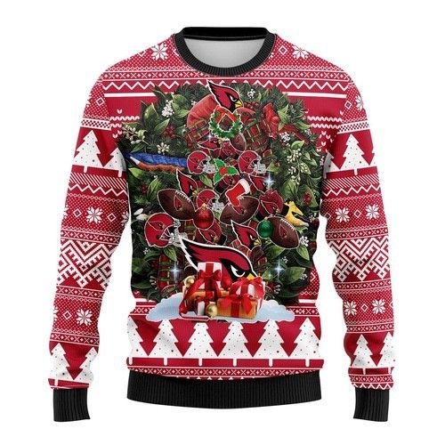 Arizona Cardinals Tree Christmas Ugly Sweater- Best Christmas Gifts 2023