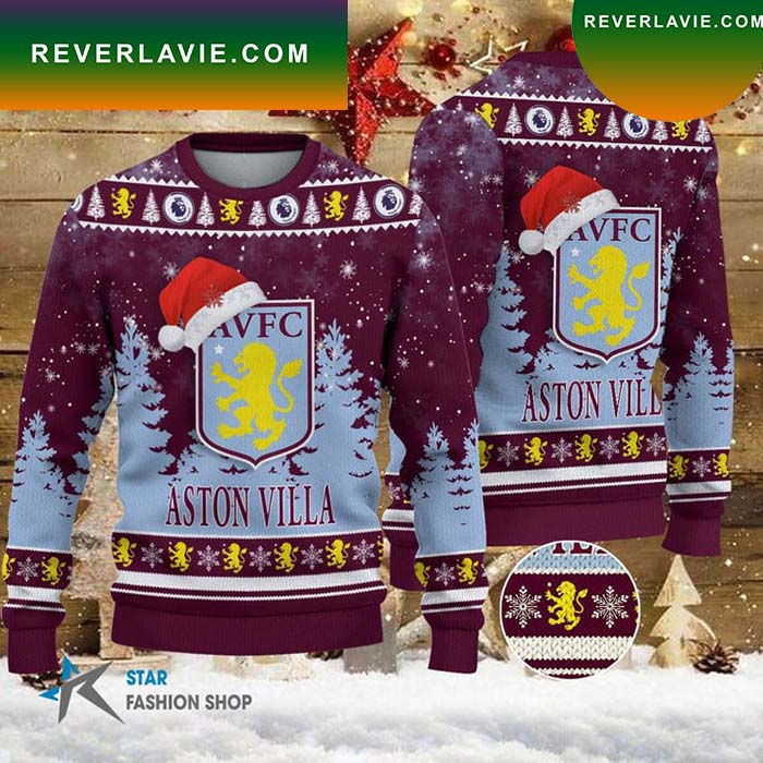 Aston Villa Christmas Ugly Sweater- Best Christmas Gifts 2023