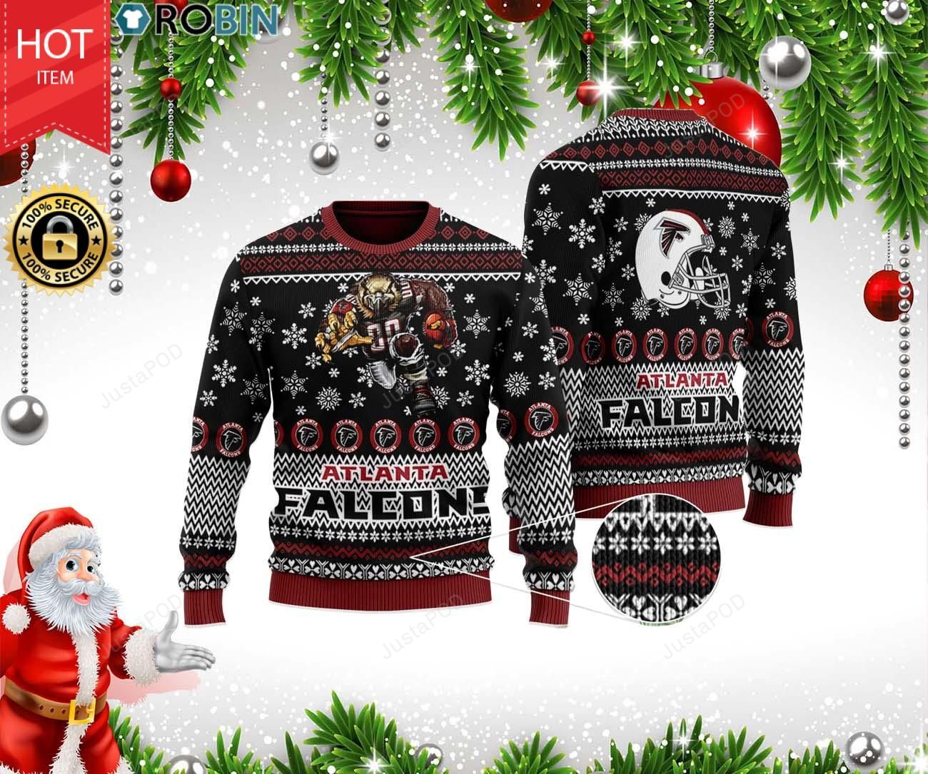 Atlanta Falcons American Football Christmas Ugly Sweater- Best Christmas Gifts 2023