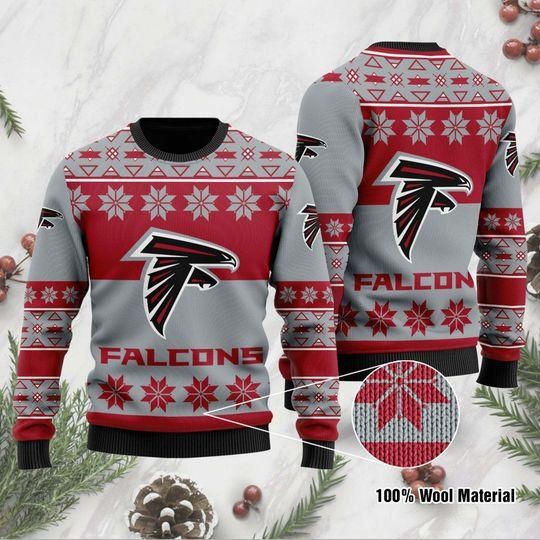 Atlanta Falcons Logo Christmas Ugly Sweater- Best Christmas Gifts 2023