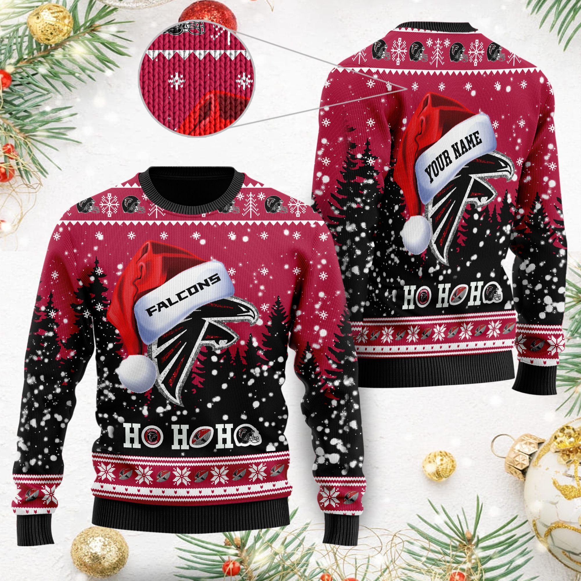 Atlanta Falcons Santa Christmas Ugly Sweater- Best Christmas Gifts 2023