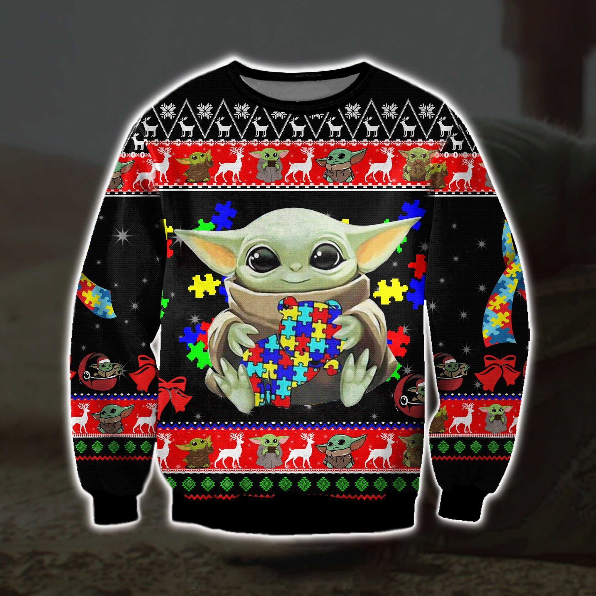 Autism Baby Yoda Christmas Ugly Sweater- Best Christmas Gifts 2023