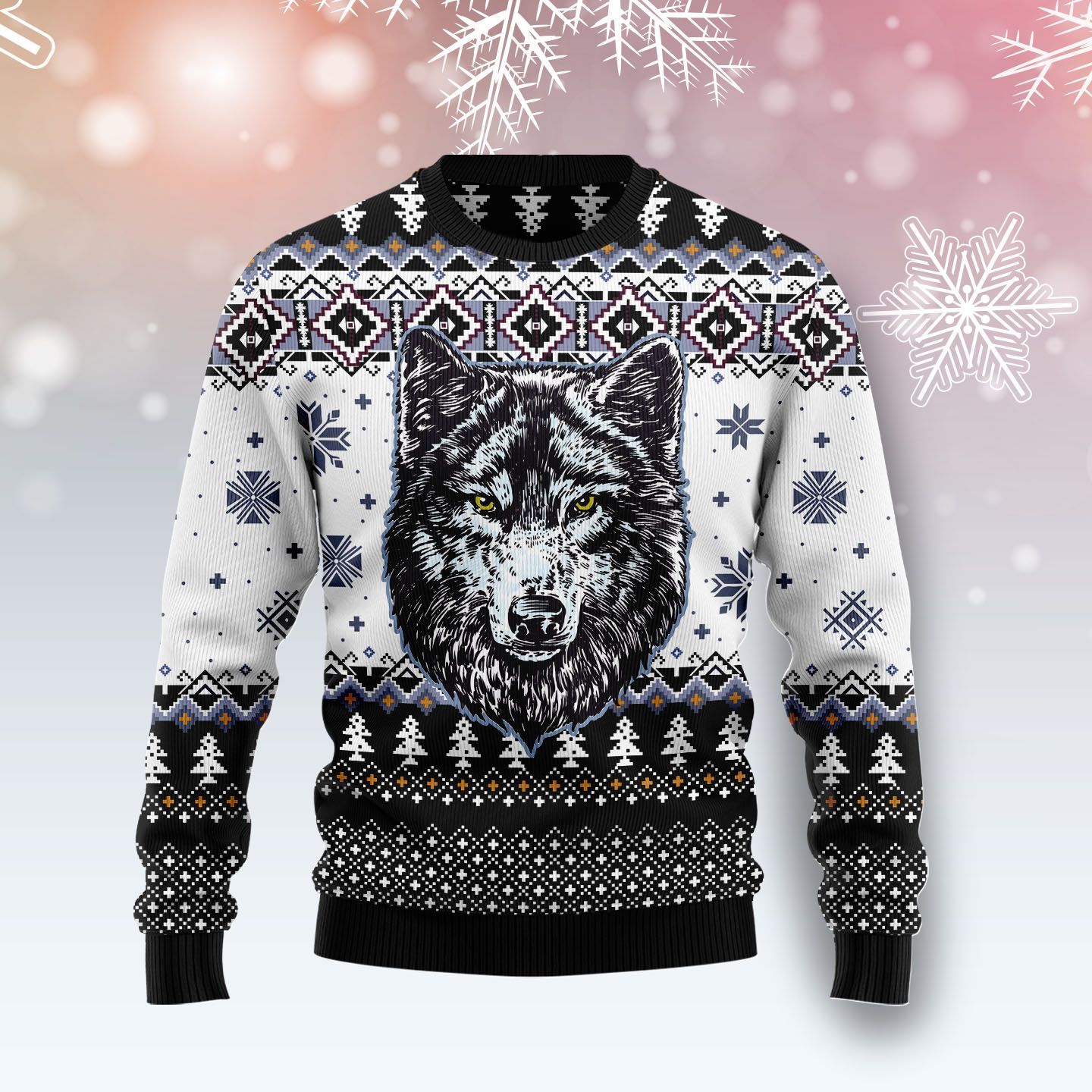 Awesome Wolf Christmas Ugly Sweater- Best Christmas Gifts 2023