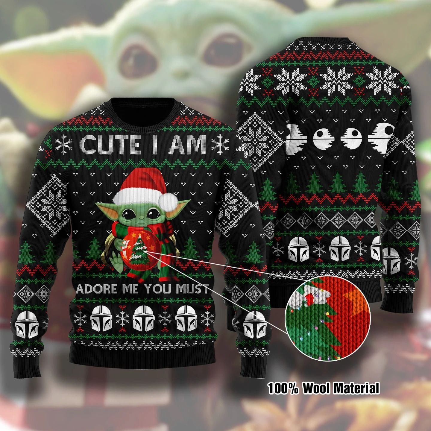 Baby Yoda Santa Christmas Ugly Sweater- Best Christmas Gifts 2023