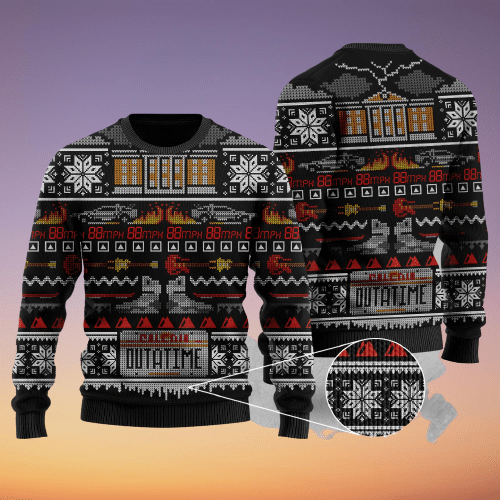 Back To The Future Outatime Christmas Ugly Sweater- Best Christmas Gifts 2023