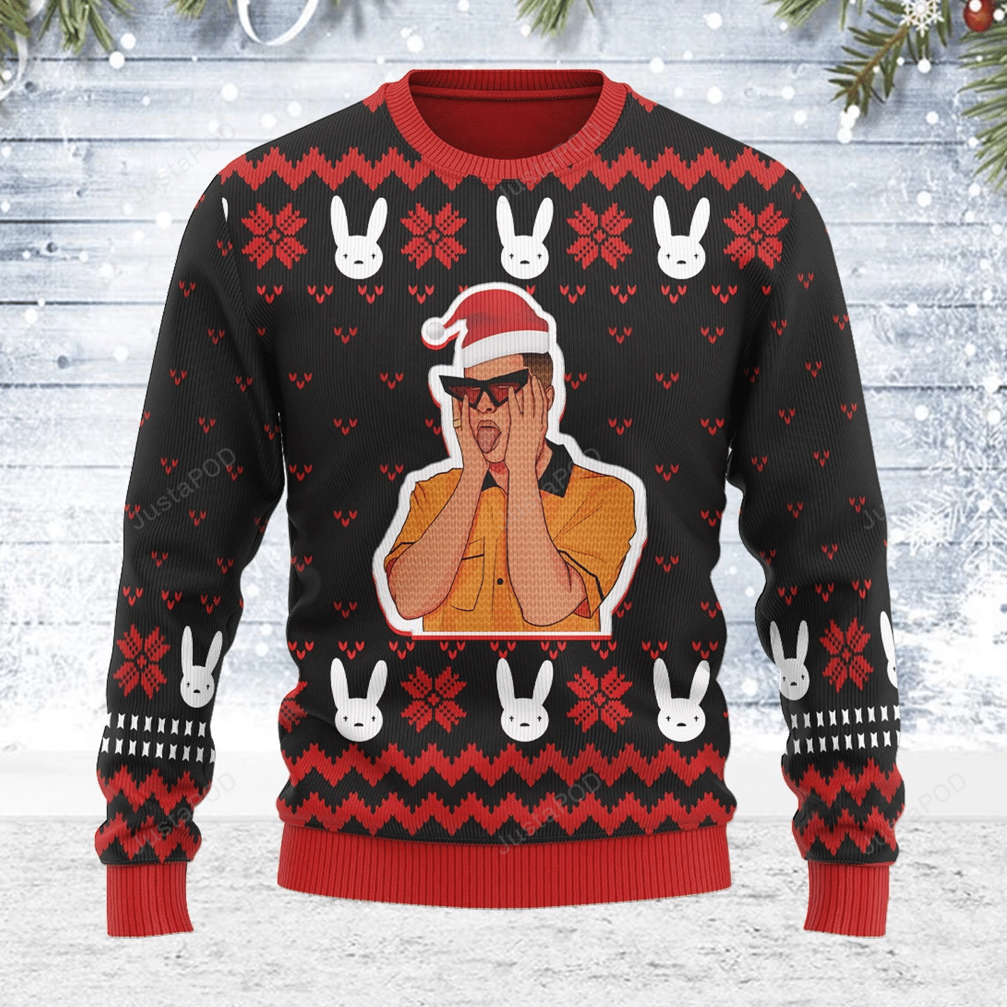 Bad Bunny Christmas Ugly Sweater- Best Christmas Gifts 2023