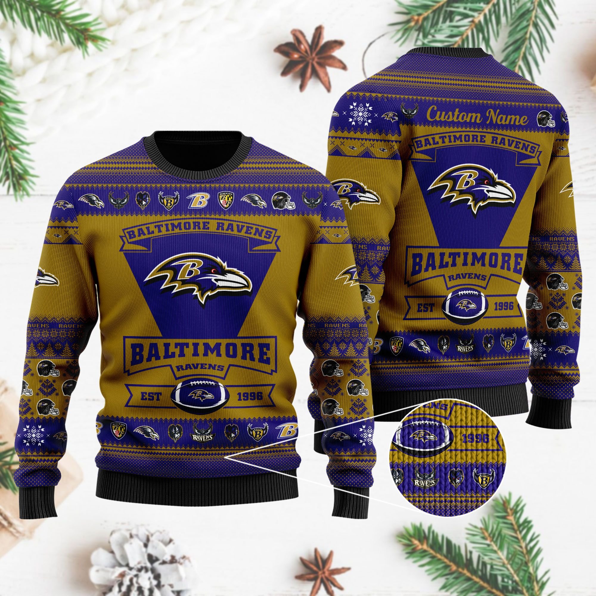 Baltimore Ravens American Football NFL Christmas Ugly Sweater- Best Christmas Gifts 2023