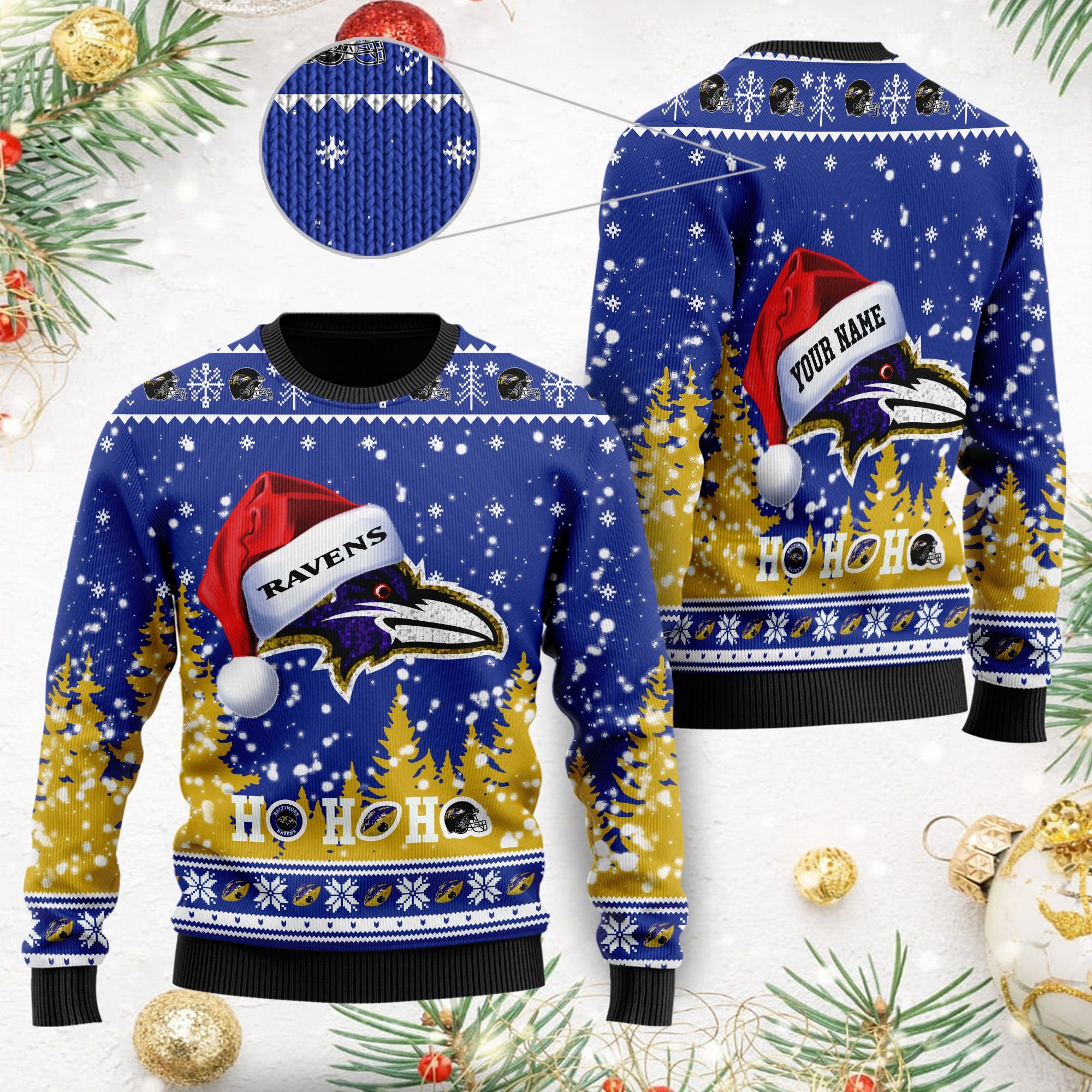 Baltimore Ravens Santa Gifts Christmas Ugly Sweater- Best Christmas Gifts 2023